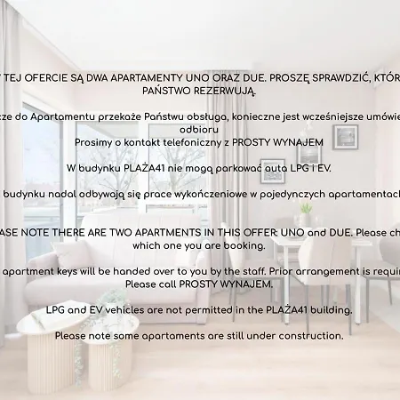 Apartament Uno Premium Plaża41 Prostywynajem Parking *